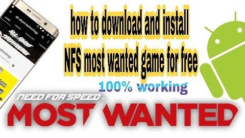 How to download and install NFS MOST WANTED game in Android for free (mod)