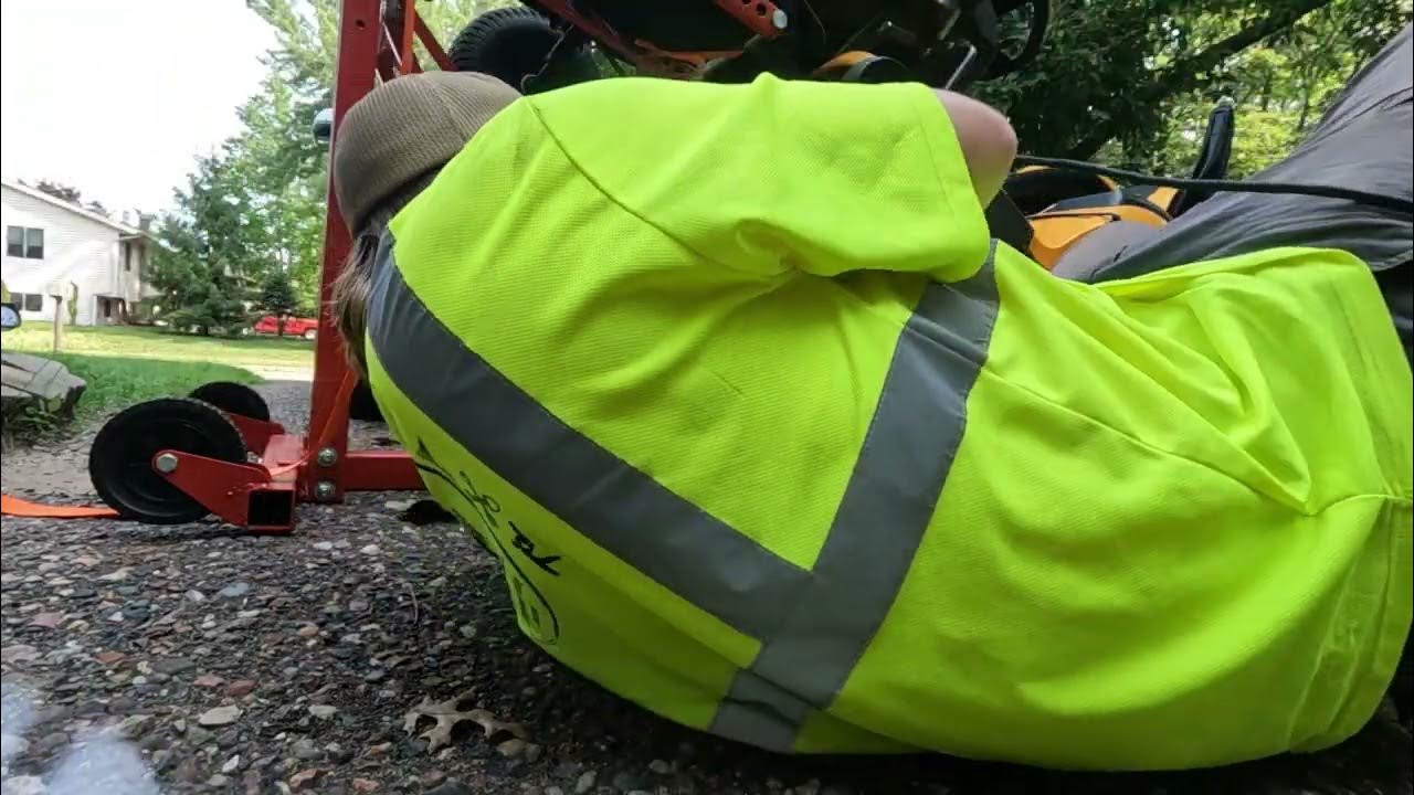 Changing My Cub Cadet XT2 Lawn Mower Blades Real Time YouTube