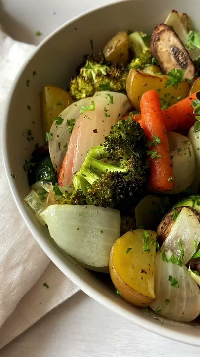 Easiest Oven Roasted Vegetables — No Mess or cleanup!