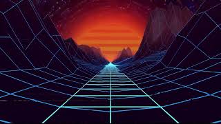 RETRO DESSERT ROAD LOOP - Synth wave  VJ Loop Seamless 4K