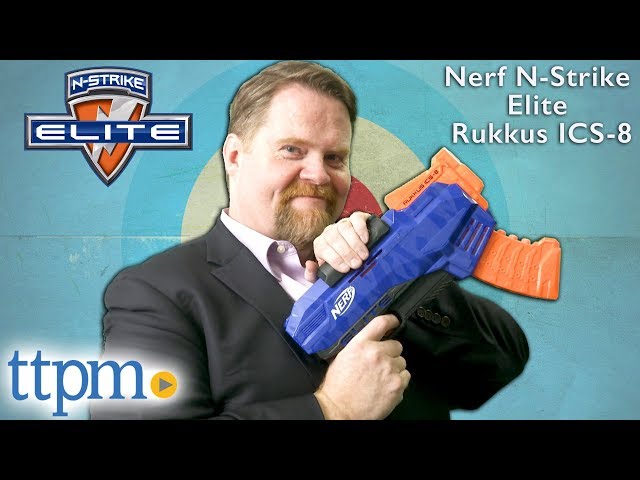 Lança Dardo Elite Rukkus Ics 8, Nerf, Azul/laranja