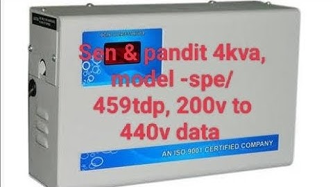 4 kva / AC stabilizer / round transformer winding data / SPE/459TDP / 200v to 440v / Mehta electric