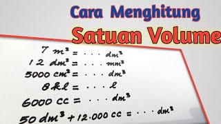 Operasi hitung satuan volume