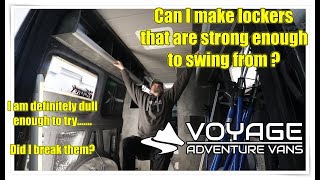 Fitting Overhead Lockers in a camper van build. Episode 8 - Vanlife Dreams Made Reality