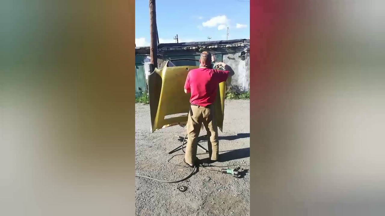 Подготовка капота к покраске мерседес w210 - YouTube