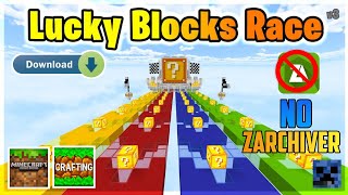 Lucky block rase map download in Minecraft Pocket Edition | PBSTAR GAMING screenshot 2
