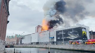 Danemark : incendie à la Bourse de Copenhague | AFP Images