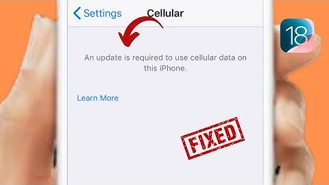 An update is required to use cellular data on this iPhone X/Xs/11/12/13/14/15/16