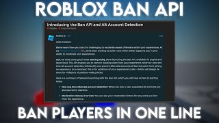 How to ban players with the Ban API | Roblox