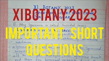 Part 4 | XI BOTANY | IMPORTANT SHORT QUESTIONS | 2023 | SIR ALI ASGHAR SOLUTION