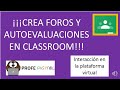 ¿Cómo crear un foro en Google Classroom?