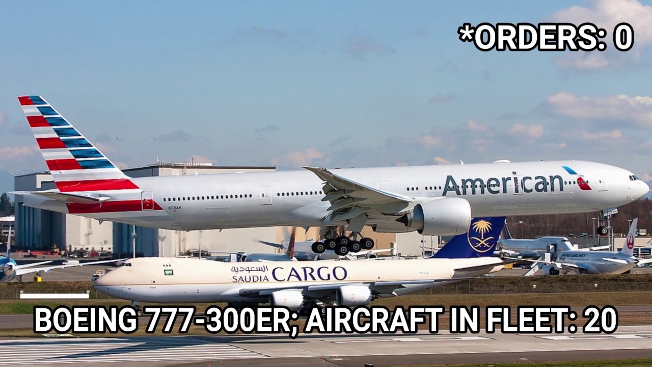 American Airlines fleet as of May 2020
