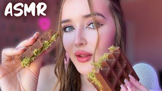 : ASMR       asmr eating iting dubai chocolate 