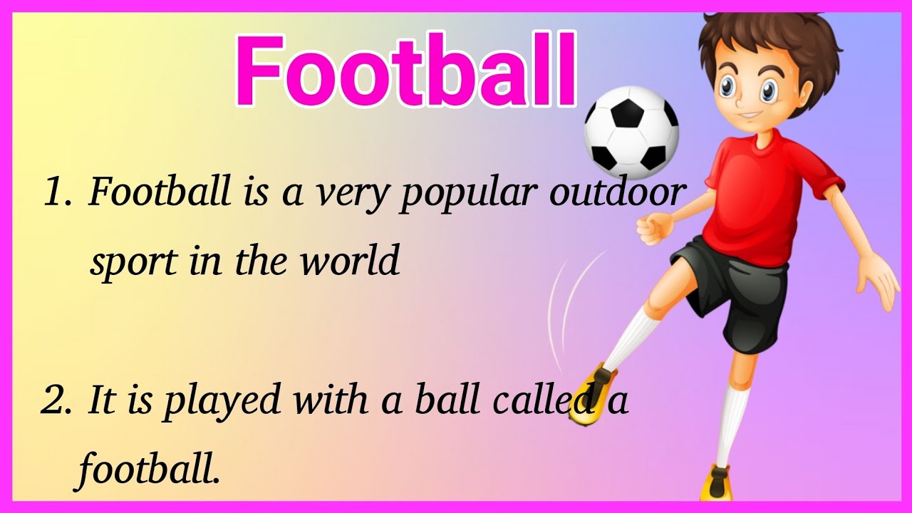 football essay in english for class 3