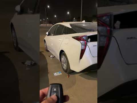 تايوتا بريوس ٢٠١٦ ٢٠١٨ تجربة خاصية انزال النوافد عن بعد   2017