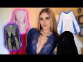 4k transparent robes try on with mirror view  alanah cole tryon