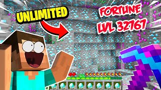 Most Powerful 32,767 FORTUNE PICKAXE In Minecraft