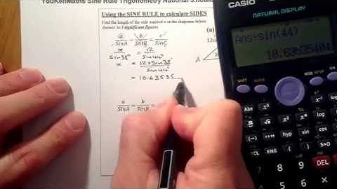 Sine Rule Calculating a Side National 5 Trigonometry