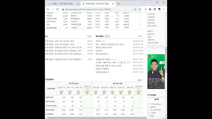 006050국영지앤엠 주가 전망 및 차트 분석
