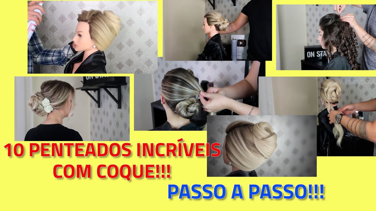 COMO FAZER PENTEADOS? 10 IDÉIAS PARA VOCE ECONOMIZAR !!!COQUE/TRANÇA.