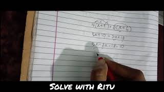 Solve 5(x+2)=3(x+6) in Seconds | Easy Algebra Trick