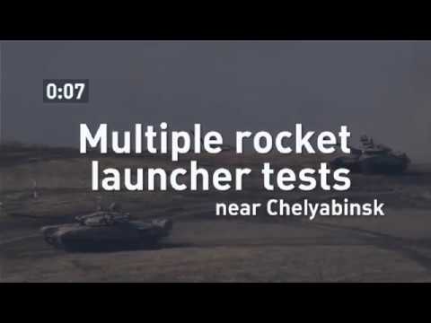 Multiple rocket louncher tests near Chelyabinsk