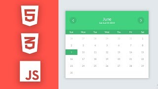 Beautiful Calendar HTML CSS JS हिंदी में