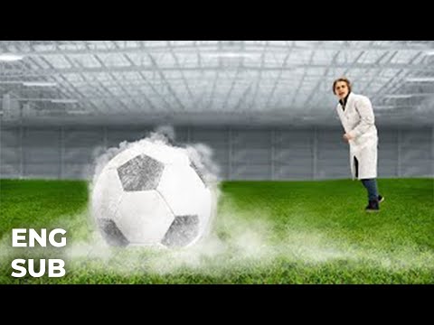 What if you kick a ball frozen in nitrogen?