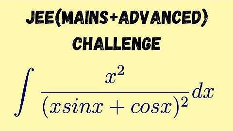 #231 Jee(mains+advanced) maths problem based on indefinite integration.