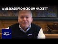 A Message from Ford CEO Jim Hackett | Ford