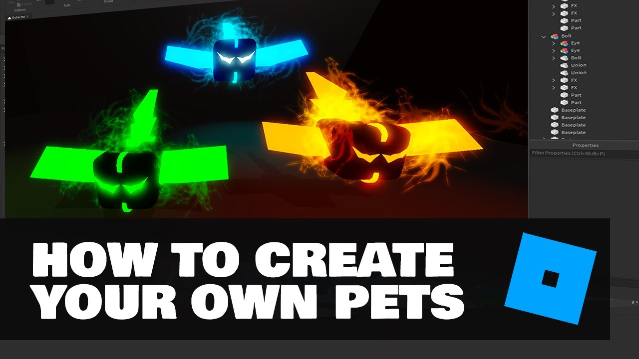 How To Make Awesome Looking Roblox Pets In Roblox Studio Youtube - how to make a pet game in roblox