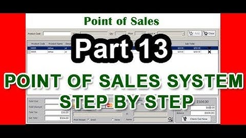 Point of sales step by step using VB.net part 13