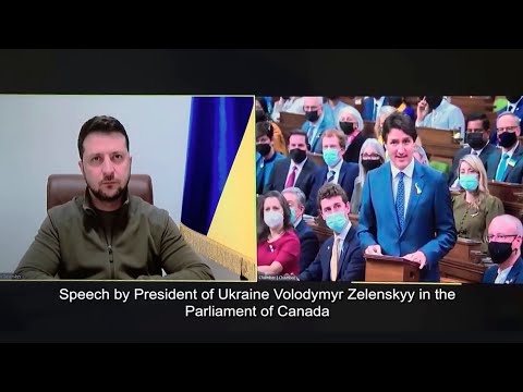 Wołodymyr Zełenski przemawiał do rządu i parlamentu Kanady (2022) Wiadomości z Ukrainy