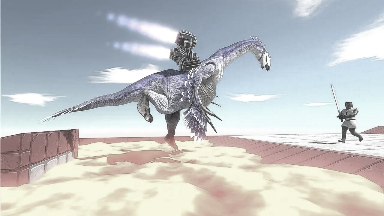 Jet Engine-Equipped Therizinosaurus vs. Lava Wall!