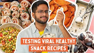 TESTING *HEALTHY* SNACK RECIPES😱CARROTCHIPS, SUJI ROLL, PANEER ICE CREAM | FOUND MY FAVOURITE SNACK