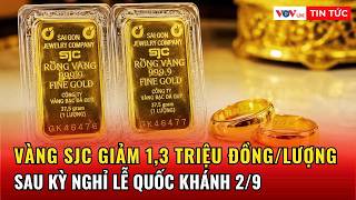 Full SJC gold prices drop by 1.3 million VND/tael after the September 2nd National Day holiday | VOVLive News