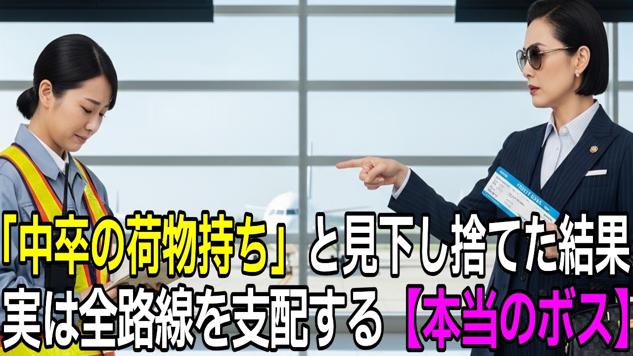 中卒の地上職を嘲笑しチャーター機から追放した社長令嬢、直後に全路線の運航責任者と判明し廃業寸前に追い込まれる展開【感動する話】【朗読】