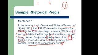 Rhetorical Precis Sample