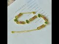 925 silver inlaid Hetian jade plum sky happy bracelet