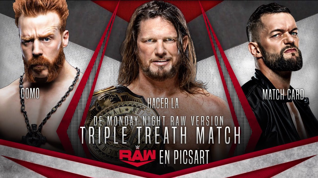 COMO HACER LA MATCH CARD DE RAW 2020 VERSION TRIPLE TREATH MATCH - YouTube