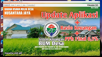 UPDATE !!! Aplikasi Keuangan BUMDes Excel VBA, SPJ BUMDesa, LPJ BUMDesa, Laporan Keuangan BUMDesa