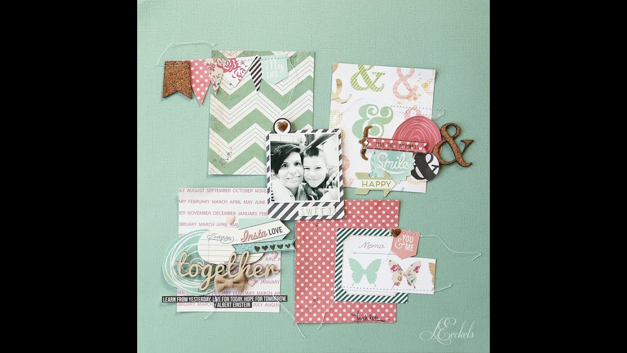 Scraptastic Kit Club April Layout video 1 - YouTube