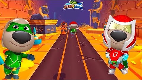 Talking Tom Hero Dash Super Hero Ben vs Red Blame Ben Chase Boss Funny Race Android iOS Full Screen