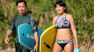 [迪卡儂] Olaian 衝浪運動品牌趴板裝備趴板動作