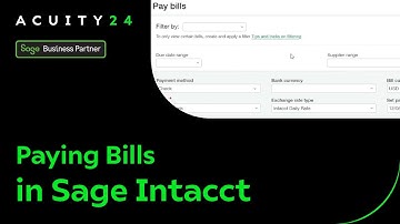 Paying Bills in Sage Intacct