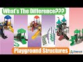 What are the different types of commercial playground structures