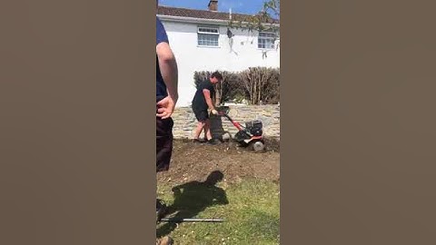 Need To Break Up Soil? A ROTAVATOR Is What You Need! Here We Are Rotavating Clay Soil #shorts