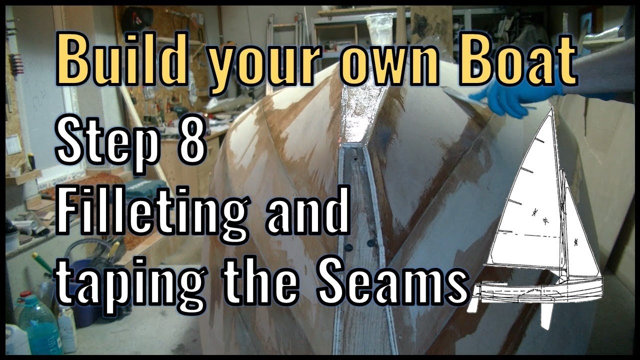 Wooden Boat Building Step 8 Filleting and taping the Seams YouTube