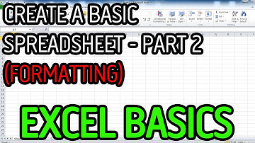 EXCEL BASICS - FORMATTING A SPREADSHEET - PART 2: MICROSOFT EXCEL 2010, ECDL, BTEC, GCSE, KS3, KS4