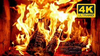 🔥 FIREPLACE Ultra HD 4K. Fireplace with Crackling Fire Sounds. Fireplace Burning. Fire Background
